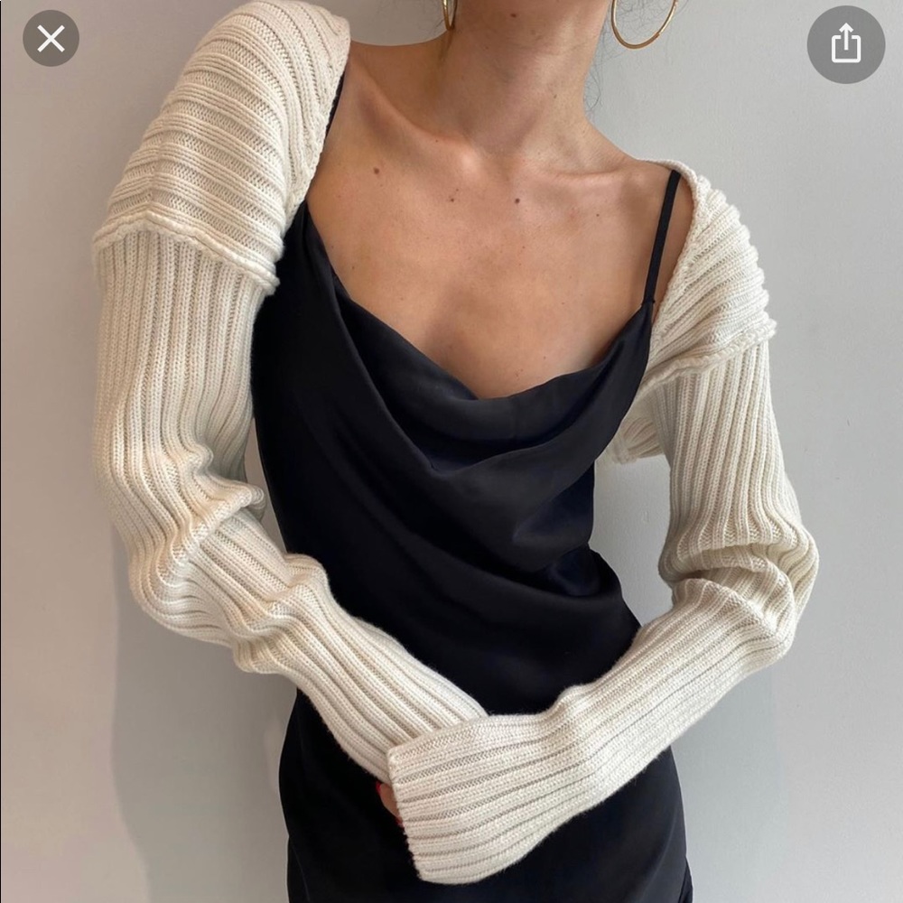 Cream Simonnet sweater sleeves arm warmer